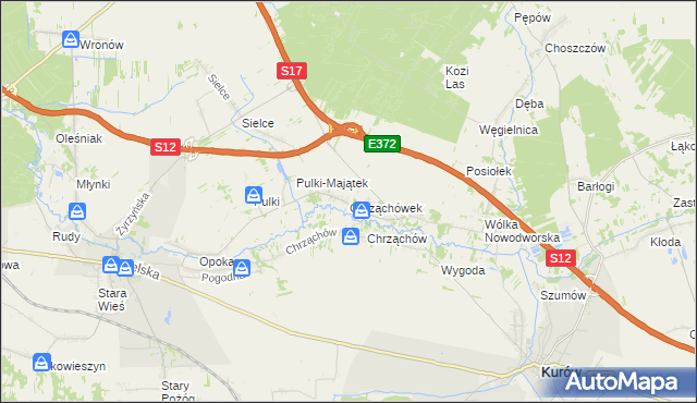 mapa Chrząchówek, Chrząchówek na mapie Targeo