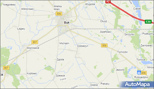 mapa Dobieżyn, Dobieżyn na mapie Targeo