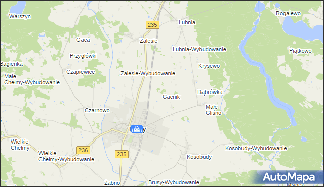 mapa Gacnik, Gacnik na mapie Targeo