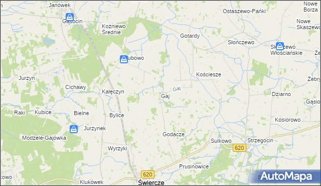 mapa Gaj gmina Świercze, Gaj gmina Świercze na mapie Targeo