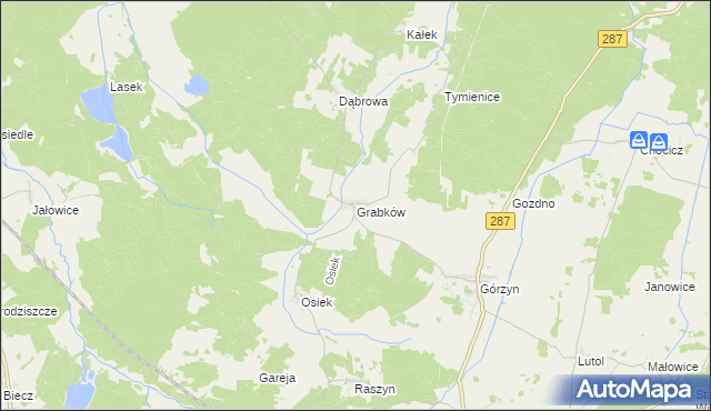mapa Grabków gmina Lubsko, Grabków gmina Lubsko na mapie Targeo