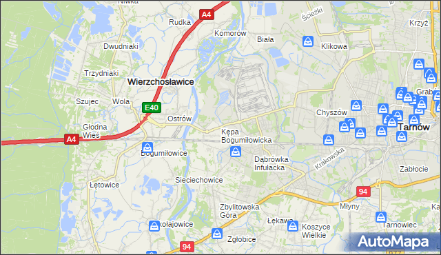 mapa Kępa Bogumiłowicka, Kępa Bogumiłowicka na mapie Targeo