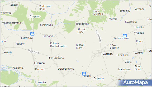 mapa Klasak Mały, Klasak Mały na mapie Targeo