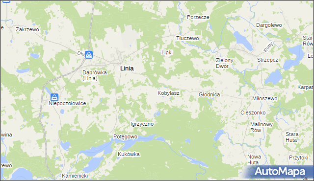 mapa Kobylasz, Kobylasz na mapie Targeo