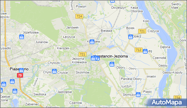 mapa Konstancin-Jeziorna, Konstancin-Jeziorna na mapie Targeo