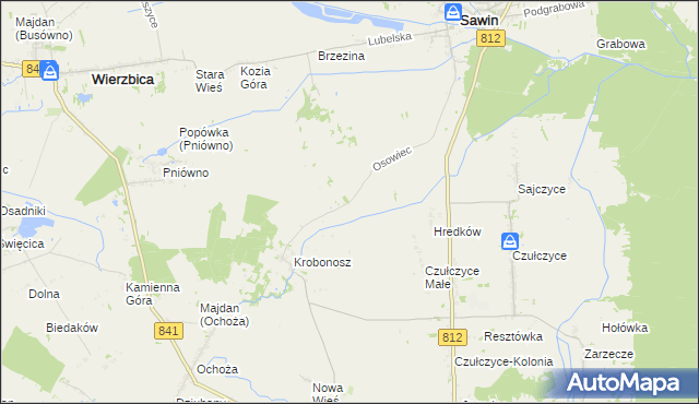 mapa Krobonosz-Kolonia, Krobonosz-Kolonia na mapie Targeo