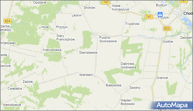 mapa Ludwików gmina Opole Lubelskie, Ludwików gmina Opole Lubelskie na mapie Targeo