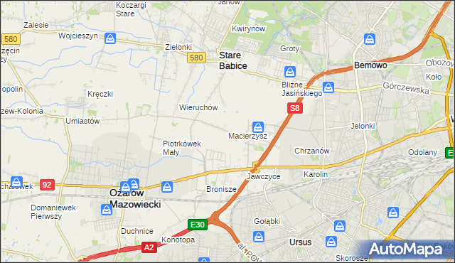 mapa Macierzysz, Macierzysz na mapie Targeo