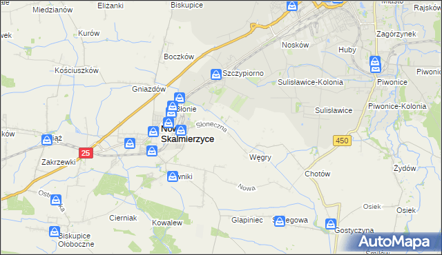 mapa Mączniki gmina Nowe Skalmierzyce, Mączniki gmina Nowe Skalmierzyce na mapie Targeo