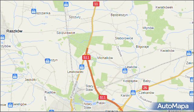 mapa Michałków, Michałków na mapie Targeo