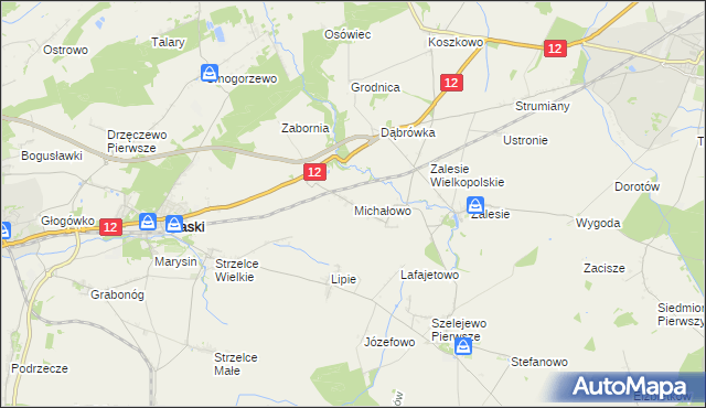 mapa Michałowo gmina Piaski, Michałowo gmina Piaski na mapie Targeo
