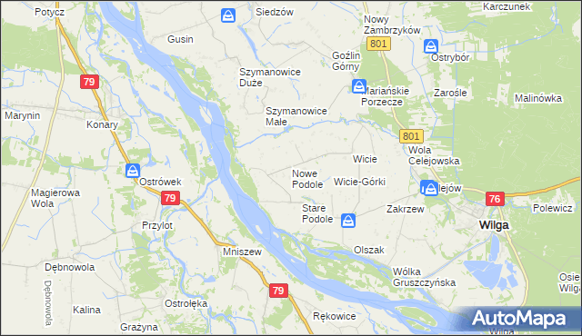 mapa Nowe Podole, Nowe Podole na mapie Targeo