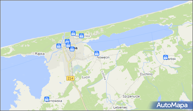 mapa Nowęcin, Nowęcin na mapie Targeo