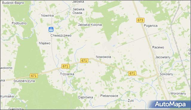 mapa Nowowola, Nowowola na mapie Targeo