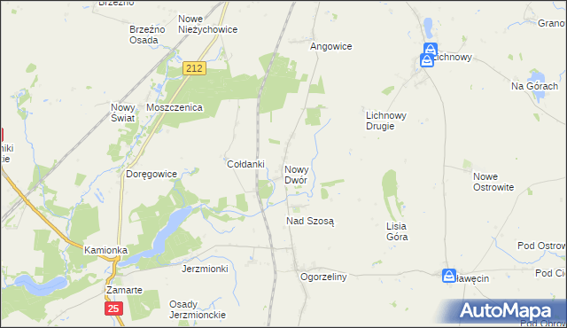 mapa Nowy Dwór gmina Chojnice, Nowy Dwór gmina Chojnice na mapie Targeo