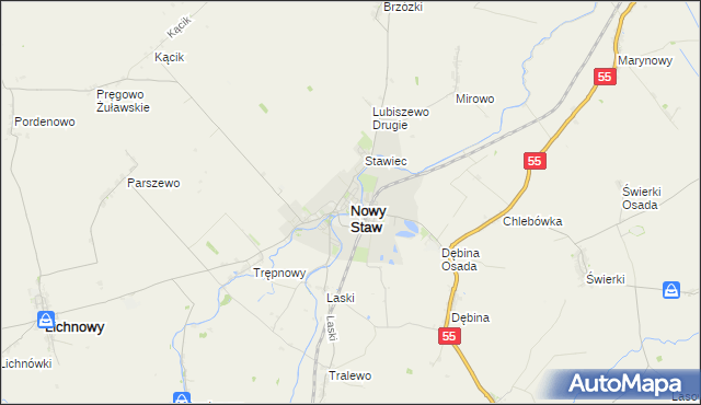 mapa Nowy Staw powiat malborski, Nowy Staw powiat malborski na mapie Targeo