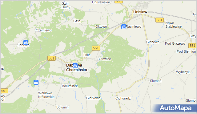 mapa Otowice, Otowice na mapie Targeo