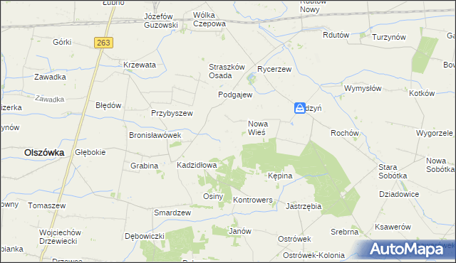 mapa Piotrkówek gmina Grabów, Piotrkówek gmina Grabów na mapie Targeo