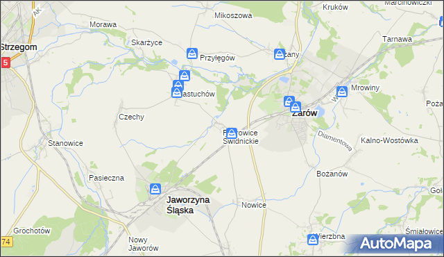 mapa Piotrowice Świdnickie, Piotrowice Świdnickie na mapie Targeo