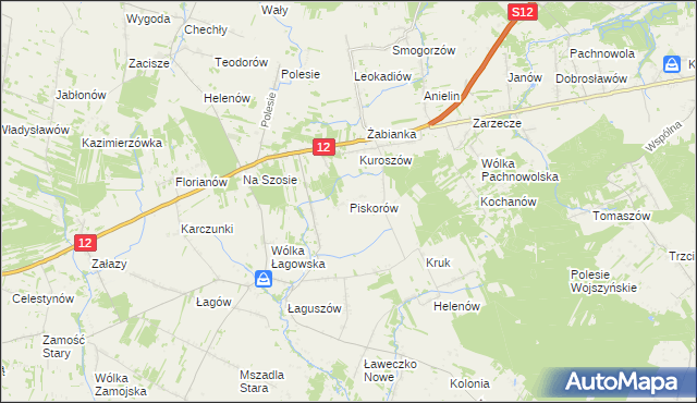 mapa Piskorów, Piskorów na mapie Targeo