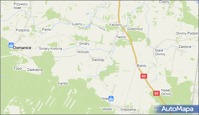 mapa Pluty gmina Wiśniew, Pluty gmina Wiśniew na mapie Targeo