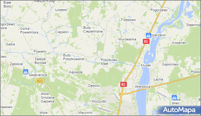 mapa Pobyłkowo Małe, Pobyłkowo Małe na mapie Targeo