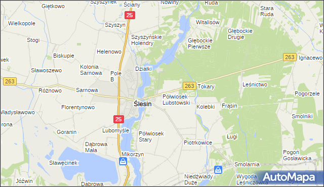 mapa Półwiosek Lubstowski, Półwiosek Lubstowski na mapie Targeo