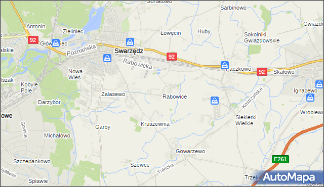 mapa Rabowice, Rabowice na mapie Targeo