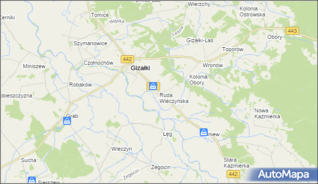 mapa Ruda Wieczyńska, Ruda Wieczyńska na mapie Targeo