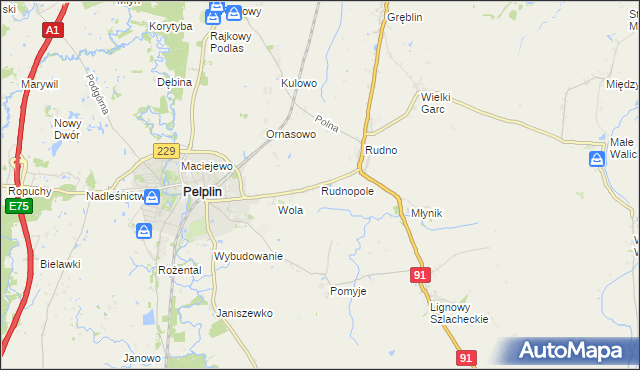 mapa Rudnopole, Rudnopole na mapie Targeo