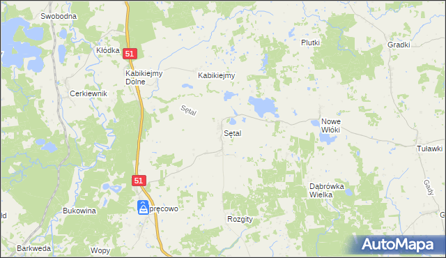 mapa Sętal, Sętal na mapie Targeo