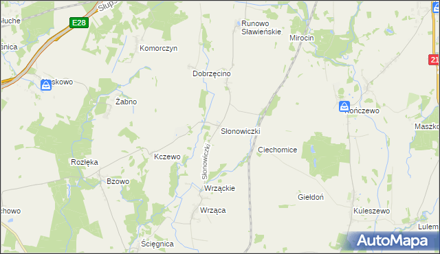 mapa Słonowiczki, Słonowiczki na mapie Targeo