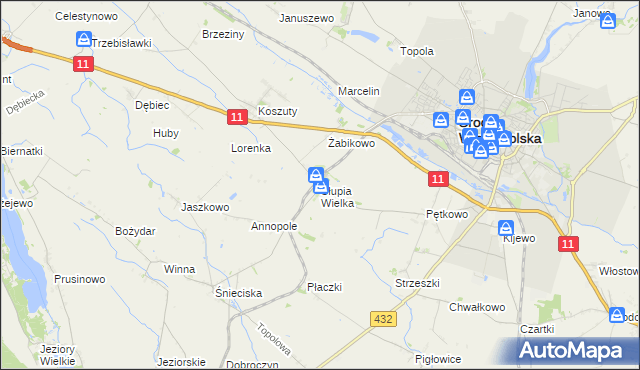 mapa Słupia Wielka, Słupia Wielka na mapie Targeo