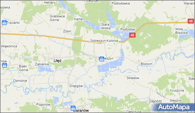 mapa Sobieszyn, Sobieszyn na mapie Targeo