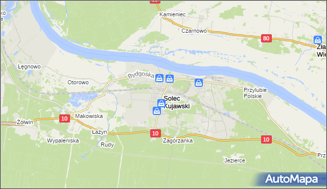 mapa Solec Kujawski, Solec Kujawski na mapie Targeo