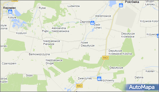 mapa Stare Depułtycze, Stare Depułtycze na mapie Targeo