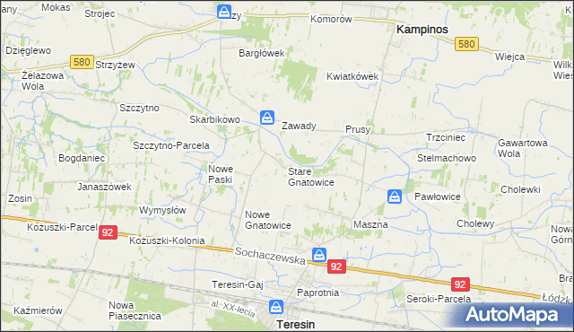 mapa Stare Gnatowice, Stare Gnatowice na mapie Targeo