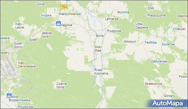 mapa Stoki Stare, Stoki Stare na mapie Targeo