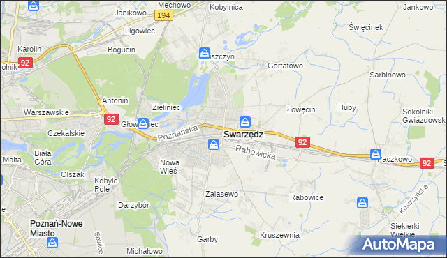 mapa Swarzędz, Swarzędz na mapie Targeo