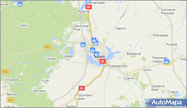 mapa Sztum, Sztum na mapie Targeo