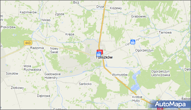 mapa Tuliszków, Tuliszków na mapie Targeo