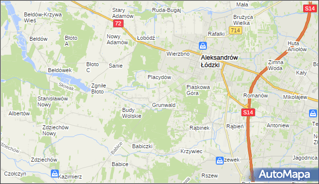 mapa Wola Grzymkowa, Wola Grzymkowa na mapie Targeo