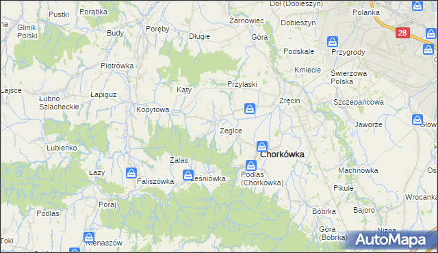 mapa Żeglce, Żeglce na mapie Targeo