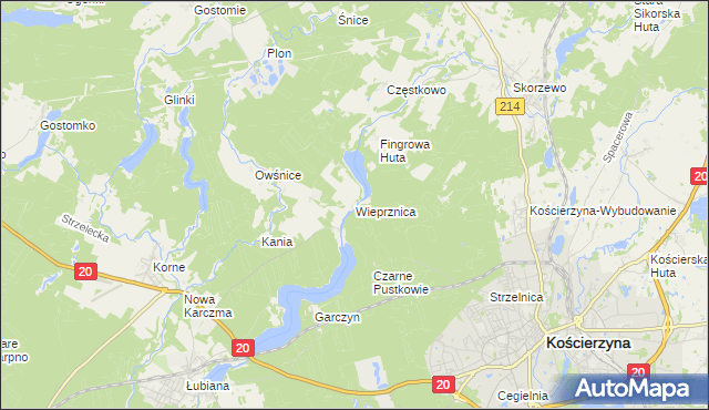 mapa Wieprznica, Wieprznica na mapie Targeo