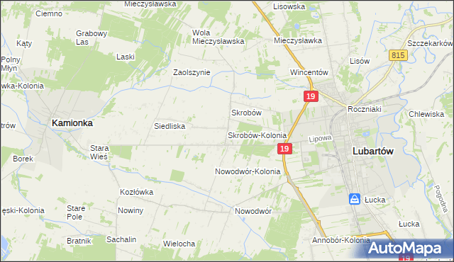 mapa Skrobów-Kolonia, Skrobów-Kolonia na mapie Targeo