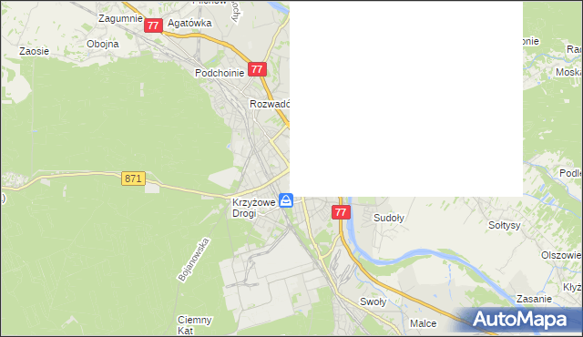 mapa Stalowa Wola, Stalowa Wola na mapie Targeo