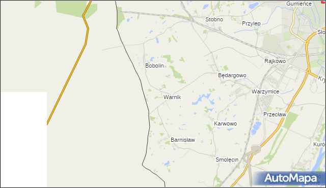 mapa Warnik, Warnik na mapie Targeo