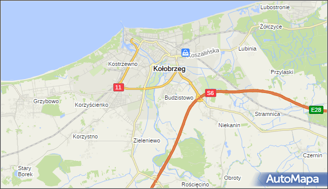 mapa Budzistowo, Budzistowo na mapie Targeo