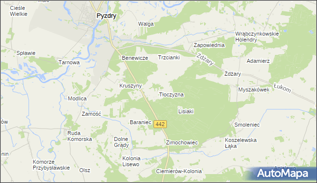 mapa Tłoczyzna, Tłoczyzna na mapie Targeo