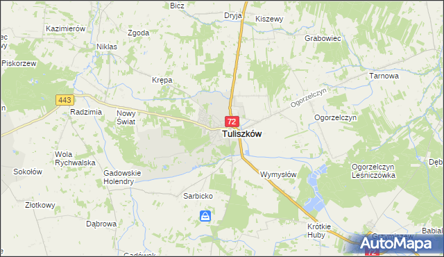 mapa Tuliszków, Tuliszków na mapie Targeo